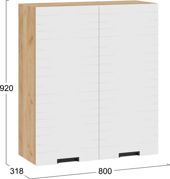 Шкаф навесной для кухни ТриЯ 1ВВ8-Ф Гренада с двумя дверьми