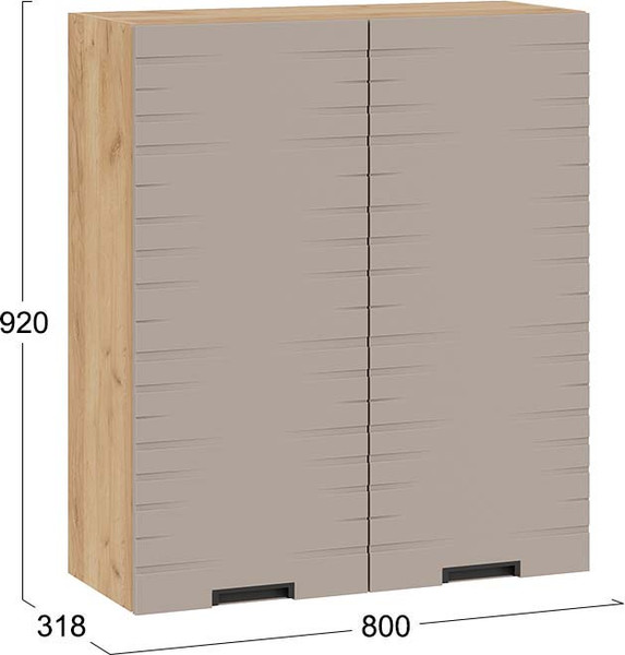 Шкаф навесной для кухни ТриЯ 1ВВ8-Ф Гренада с двумя дверьми