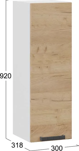 Шкаф навесной для кухни ТриЯ Детройт 1ВВ3 с одной дверью 