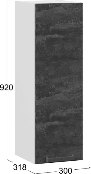 Шкаф навесной для кухни ТриЯ Детройт 1ВВ3 с одной дверью 