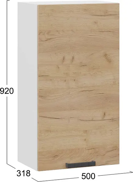 Шкаф навесной для кухни ТриЯ Детройт 1ВВ5 с одной дверью