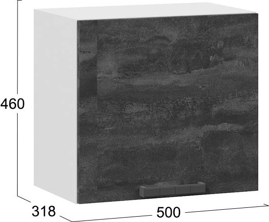 Шкаф под вытяжку ТриЯ Детройт 1ВВ5Г с одной откидной дверью