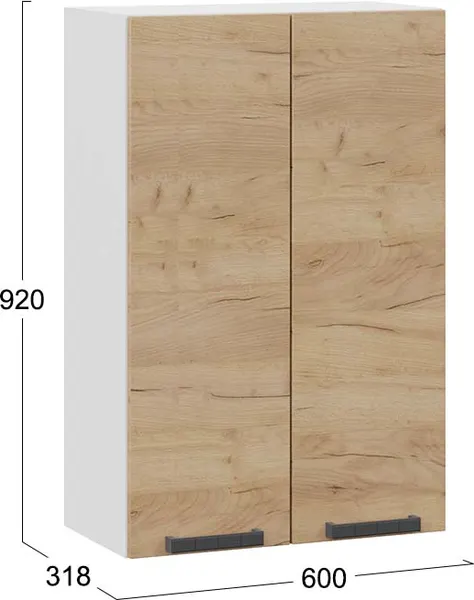 Шкаф навесной для кухни ТриЯ Детройт 1ВВ6 с двумя дверьми