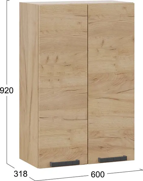 Шкаф навесной для кухни ТриЯ Детройт 1ВВ6 с двумя дверьми