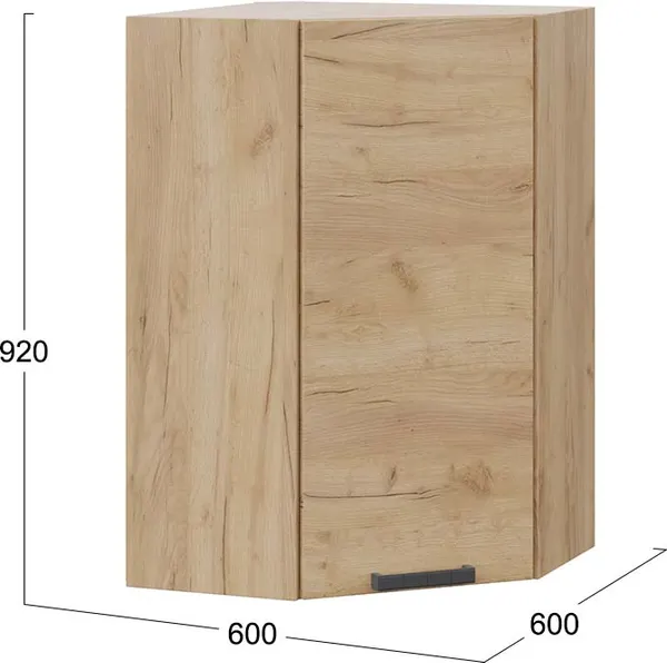 Шкаф навесной для кухни ТриЯ Детройт 1ВВ6У угловой
