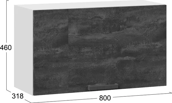 Шкаф под вытяжку ТриЯ Детройт 1ВВ8Г с одной откидной дверью