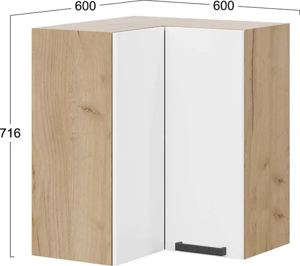 Шкаф навесной для кухни ТриЯ Детройт исп.2 1В6УП угловой прямой