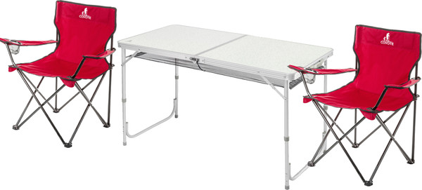 Комплект складной мебели Coyote HKTB-1030L / HKC-1001A (красный) - фото
