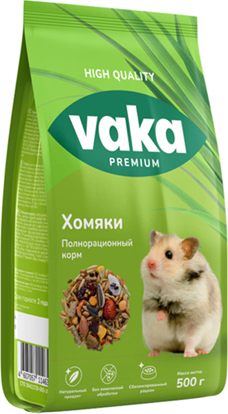 Корм для грызунов ВАКА Premium для хомячков / В54915 - фото