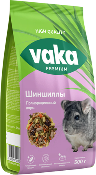 Корм для грызунов ВАКА Premium для шиншилл / В54914 - фото