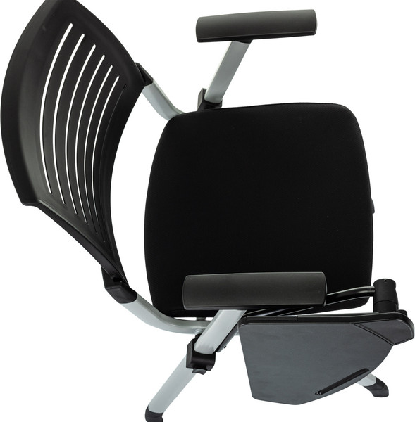 Стул офисный Бюрократ X-Click-PP со столиком (черный/серый)