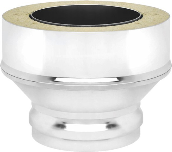 Переходник для дымохода Везувий Сэндвич AISI 304 0.8/430 0.5 д.150х220 (ММ) - фото