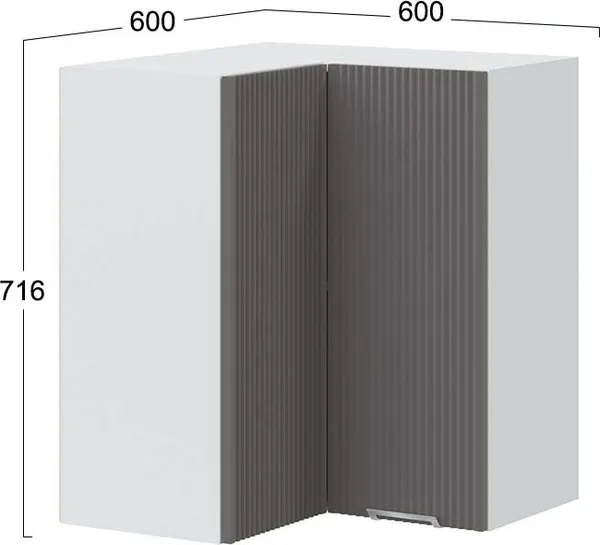 Шкаф навесной для кухни ТриЯ Кимберли 1В6УП угловой прямой