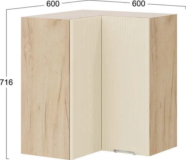 Шкаф навесной для кухни ТриЯ Кимберли 1В6УП угловой прямой