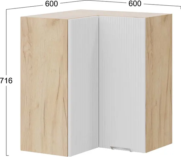 Шкаф навесной для кухни ТриЯ Кимберли 1В6УП угловой прямой