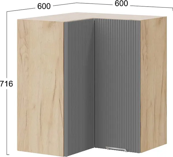 Шкаф навесной для кухни ТриЯ Кимберли 1В6УП угловой прямой