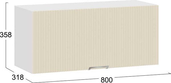 Шкаф под вытяжку ТриЯ Кимберли 1В8Г с одной откидной дверью 