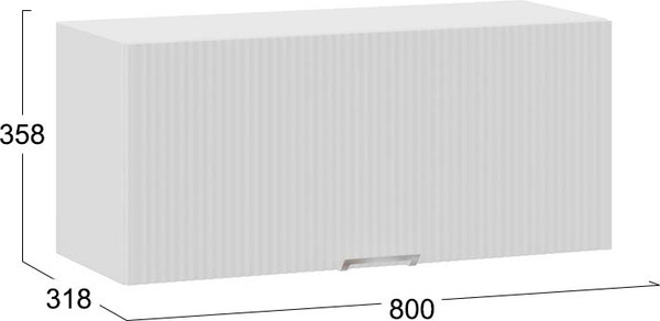 Шкаф под вытяжку ТриЯ Кимберли 1В8Г с одной откидной дверью 