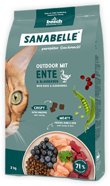 Сухой корм для кошек Bosch Petfood Sanabelle Outdoor с уткой - фото