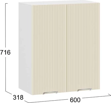 Шкаф навесной для кухни ТриЯ Кимберли 1ВВ6 с двумя дверьми