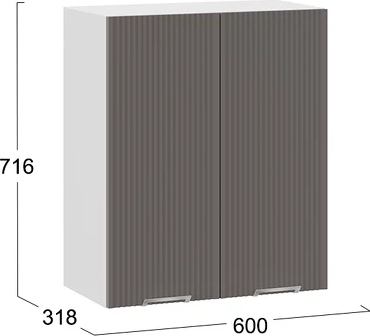 Шкаф навесной для кухни ТриЯ Кимберли 1ВВ6 с двумя дверьми