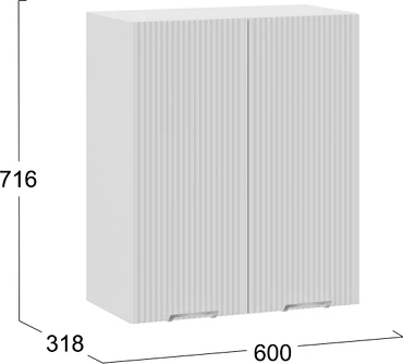 Шкаф навесной для кухни ТриЯ Кимберли 1ВВ6 с двумя дверьми