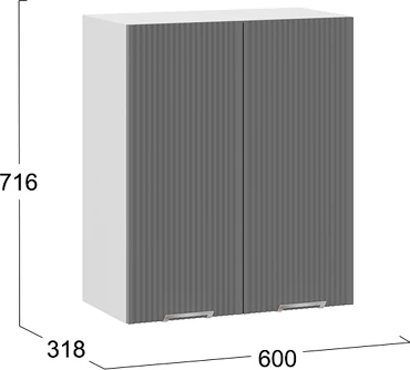 Шкаф навесной для кухни ТриЯ Кимберли 1ВВ6 с двумя дверьми