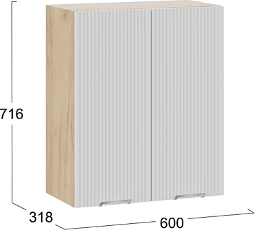 Шкаф навесной для кухни ТриЯ Кимберли 1ВВ6 с двумя дверьми