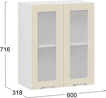 Шкаф навесной для кухни ТриЯ Кимберли 1ВВ6С с двумя дверьми