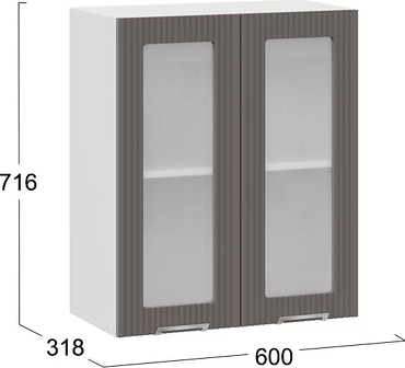 Шкаф навесной для кухни ТриЯ Кимберли 1ВВ6С с двумя дверьми