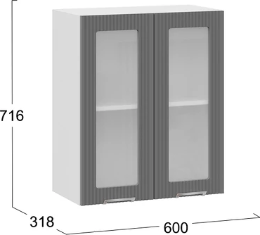 Шкаф навесной для кухни ТриЯ Кимберли 1ВВ6С с двумя дверьми