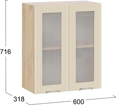 Шкаф навесной для кухни ТриЯ Кимберли 1ВВ6С с двумя дверьми