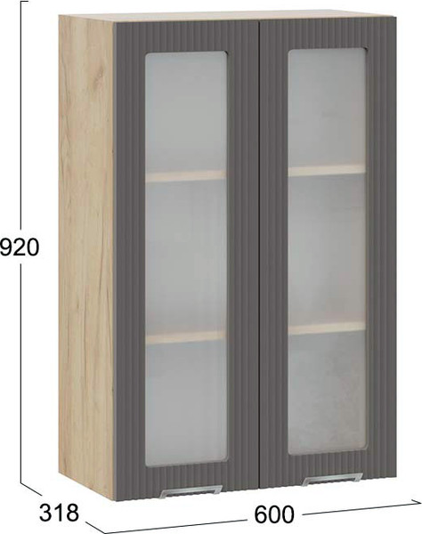 Шкаф навесной для кухни ТриЯ Кимберли 1ВВ6С с двумя дверьми