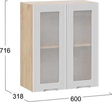 Шкаф навесной для кухни ТриЯ Кимберли 1ВВ6С с двумя дверьми