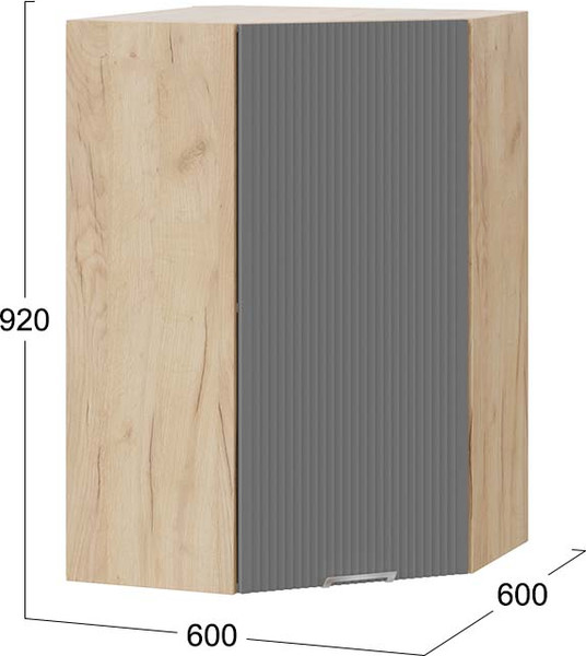 Шкаф навесной для кухни ТриЯ Кимберли 1ВВ6У угловой