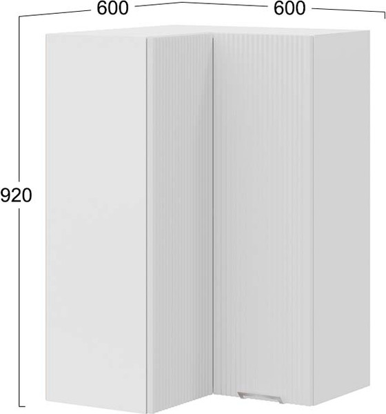 Шкаф навесной для кухни ТриЯ Кимберли 1ВВ6УП угловой прямой