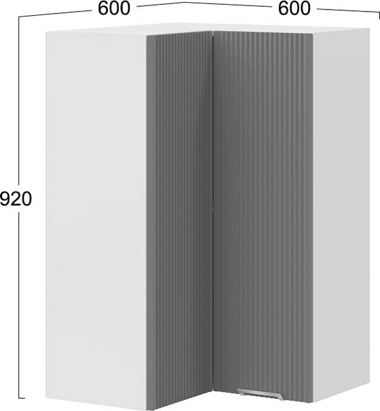 Шкаф навесной для кухни ТриЯ Кимберли 1ВВ6УП угловой прямой