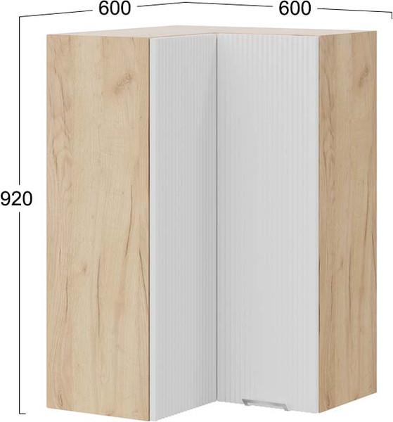 Шкаф навесной для кухни ТриЯ Кимберли 1ВВ6УП угловой прямой