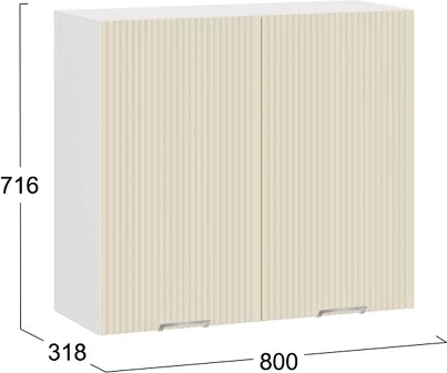 Шкаф навесной для кухни ТриЯ Кимберли 1ВВ8 с двумя дверьми