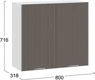 Шкаф навесной для кухни ТриЯ Кимберли 1ВВ8 с двумя дверьми