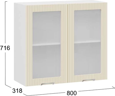 Шкаф навесной для кухни ТриЯ Кимберли 1ВВ8С с двумя дверьми