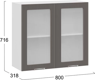 Шкаф навесной для кухни ТриЯ Кимберли 1ВВ8С с двумя дверьми