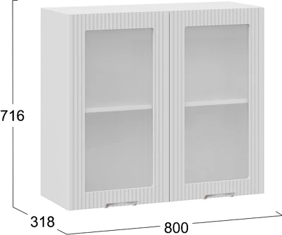 Шкаф навесной для кухни ТриЯ Кимберли 1ВВ8С с двумя дверьми