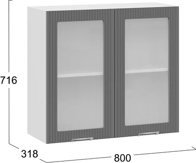 Шкаф навесной для кухни ТриЯ Кимберли 1ВВ8С с двумя дверьми