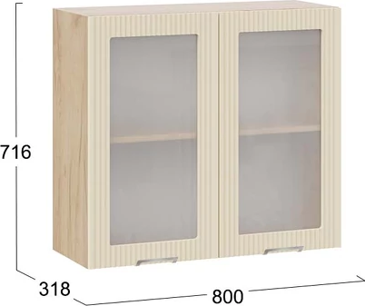 Шкаф навесной для кухни ТриЯ Кимберли 1ВВ8С с двумя дверьми