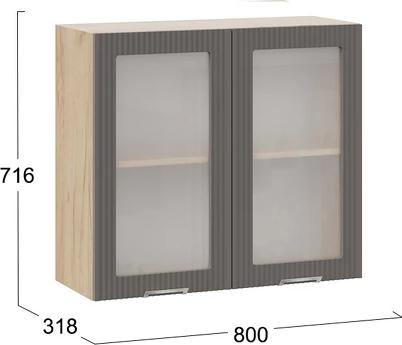 Шкаф навесной для кухни ТриЯ Кимберли 1ВВ8С с двумя дверьми
