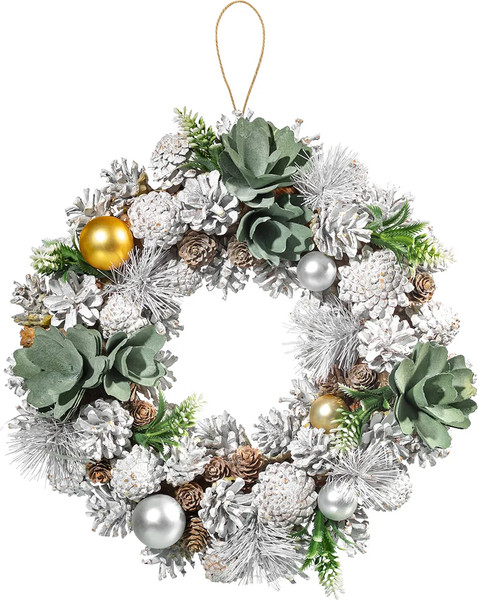 Венок Elan Gallery Снежный лес / 450190 - фото