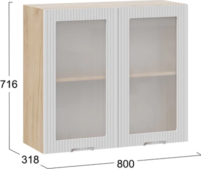 Шкаф навесной для кухни ТриЯ Кимберли 1ВВ8С с двумя дверьми