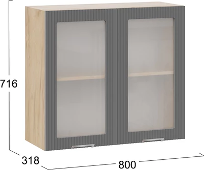 Шкаф навесной для кухни ТриЯ Кимберли 1ВВ8С с двумя дверьми