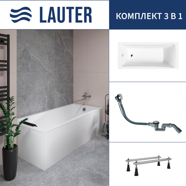 Ванна акриловая Lauter Aurora 170x70 / 21010070 - фото